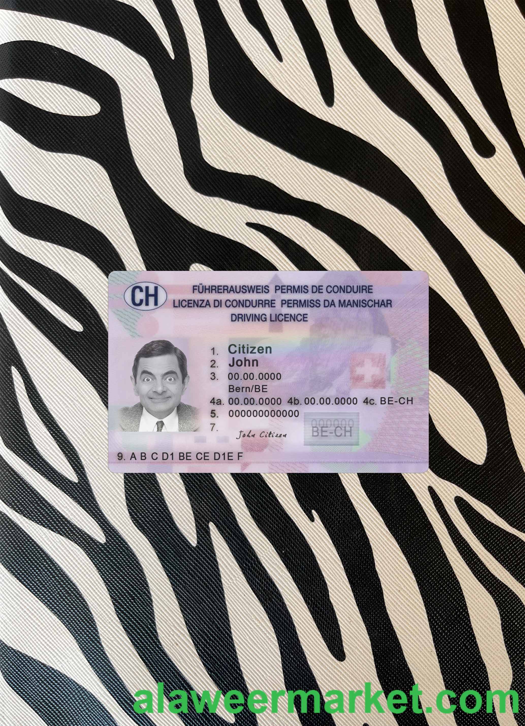 Switzerland driving license 2023-present photolook front
